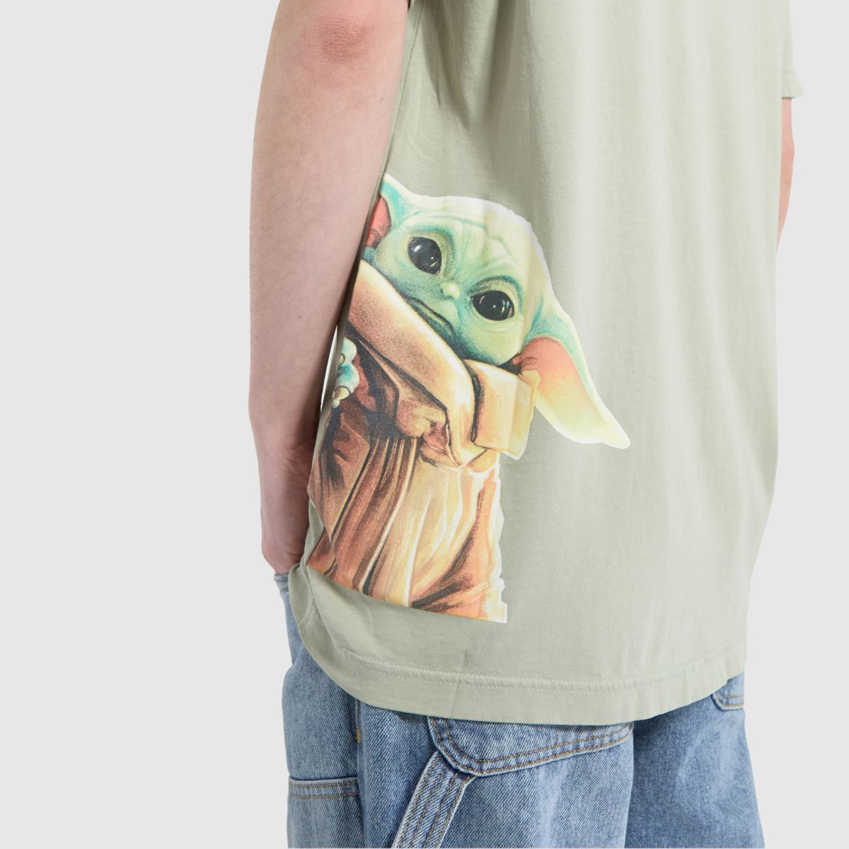 DC Star Wars Grogu póló zöld színben