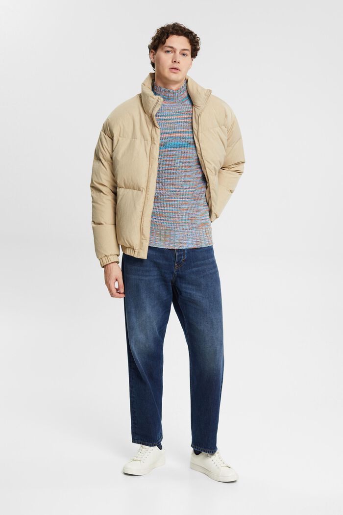 Mehrfarbiger Rollkragenpullover