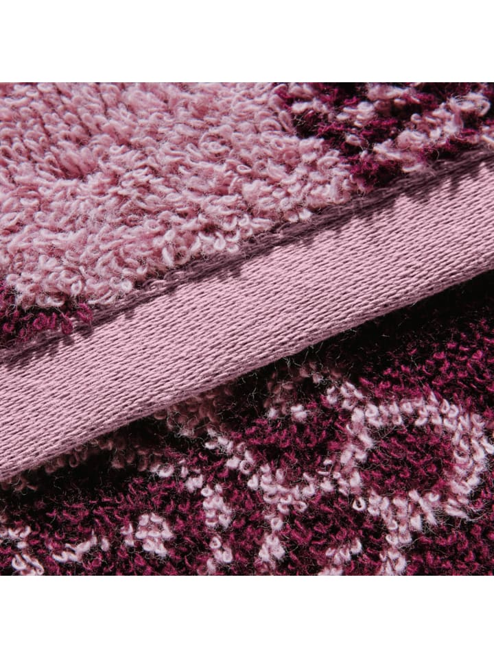 Erwin Müller Frottier, Jacquard Handtuch 4er-Pack Bühl in altrosa/beere günstig kaufen 50 x 100 cm