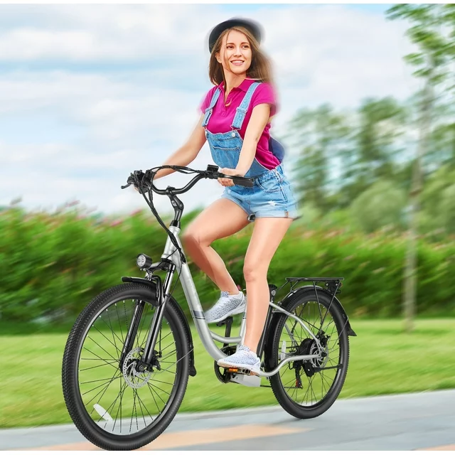 Gocio 500W Electric Bike for Adults, 26 Electric Hybrid Bicycle City Ebike, E Bike with 48V 7.8Ah Battery