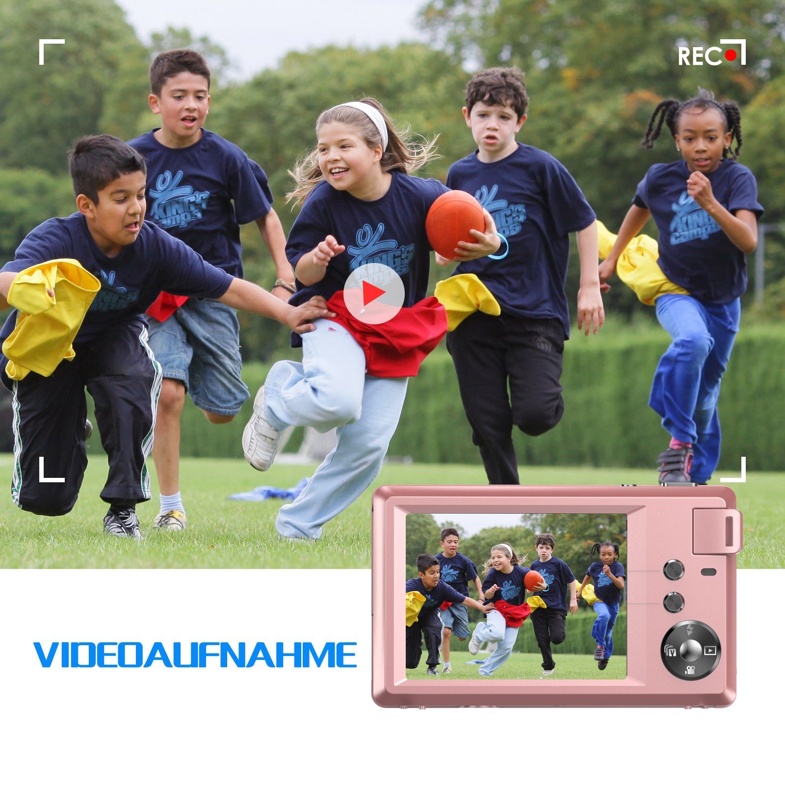 OKA kompakte Digitalkamera,4K HD 1080P 48MP Fotokamera mit 32 GB SD-Karte Kompaktkamera (48 MP, Autofokus und Fotografie)