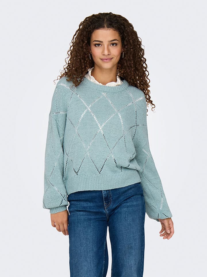 ONLY Pullover in Hellblau günstig kaufen