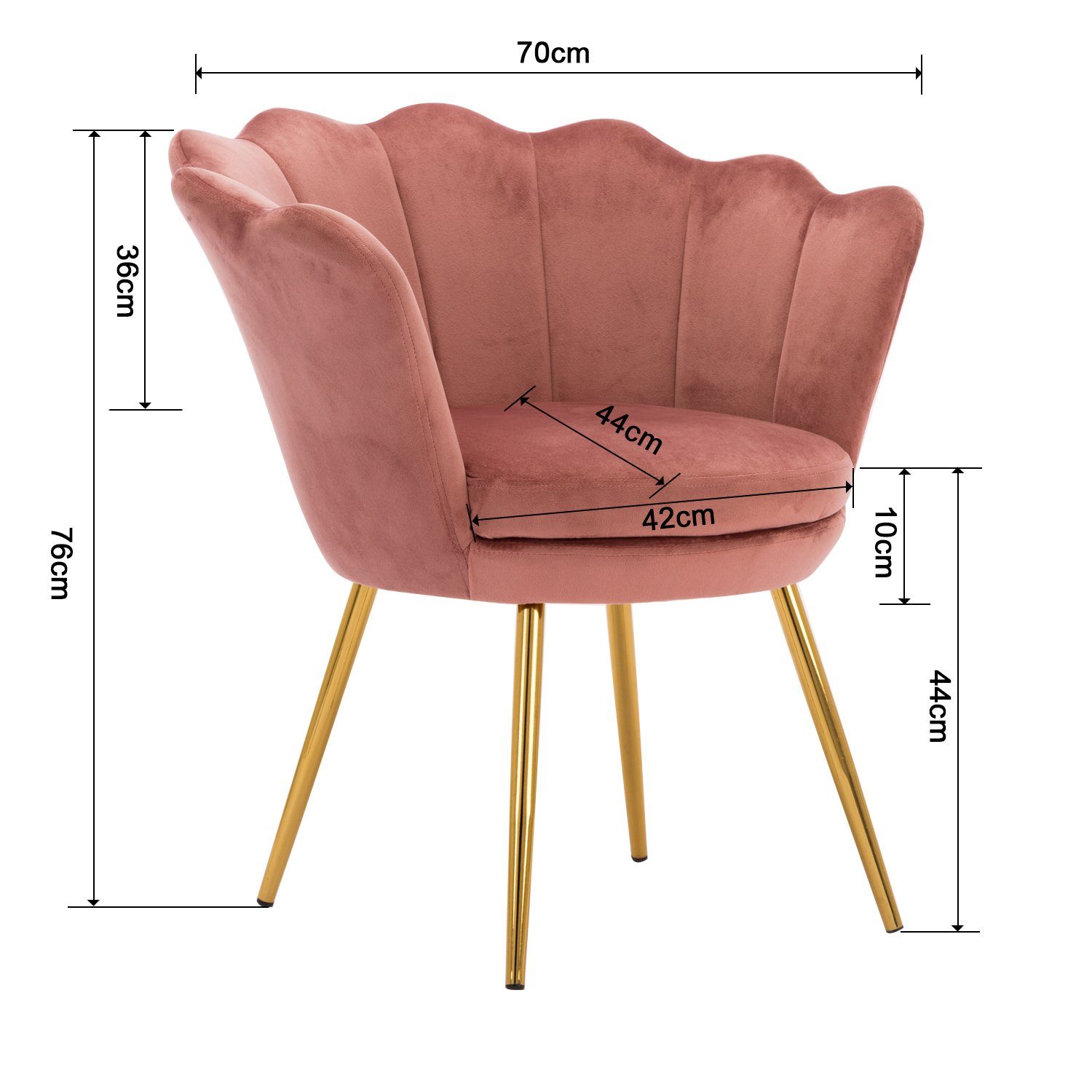 WAHSON OFFICE CHAIRS Loungesessel Sessel Weicher Samt Armlehnstuhl