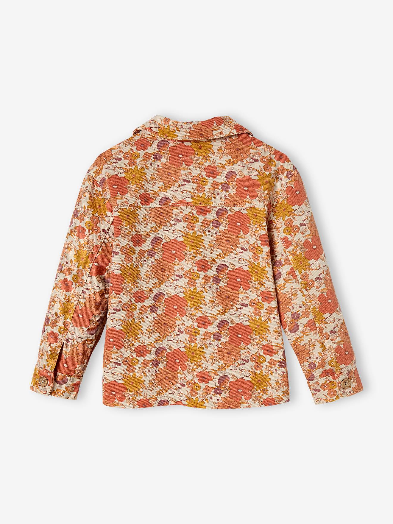 Vertbaudet Mädchen Jacke mit Blumenmuster - rosa