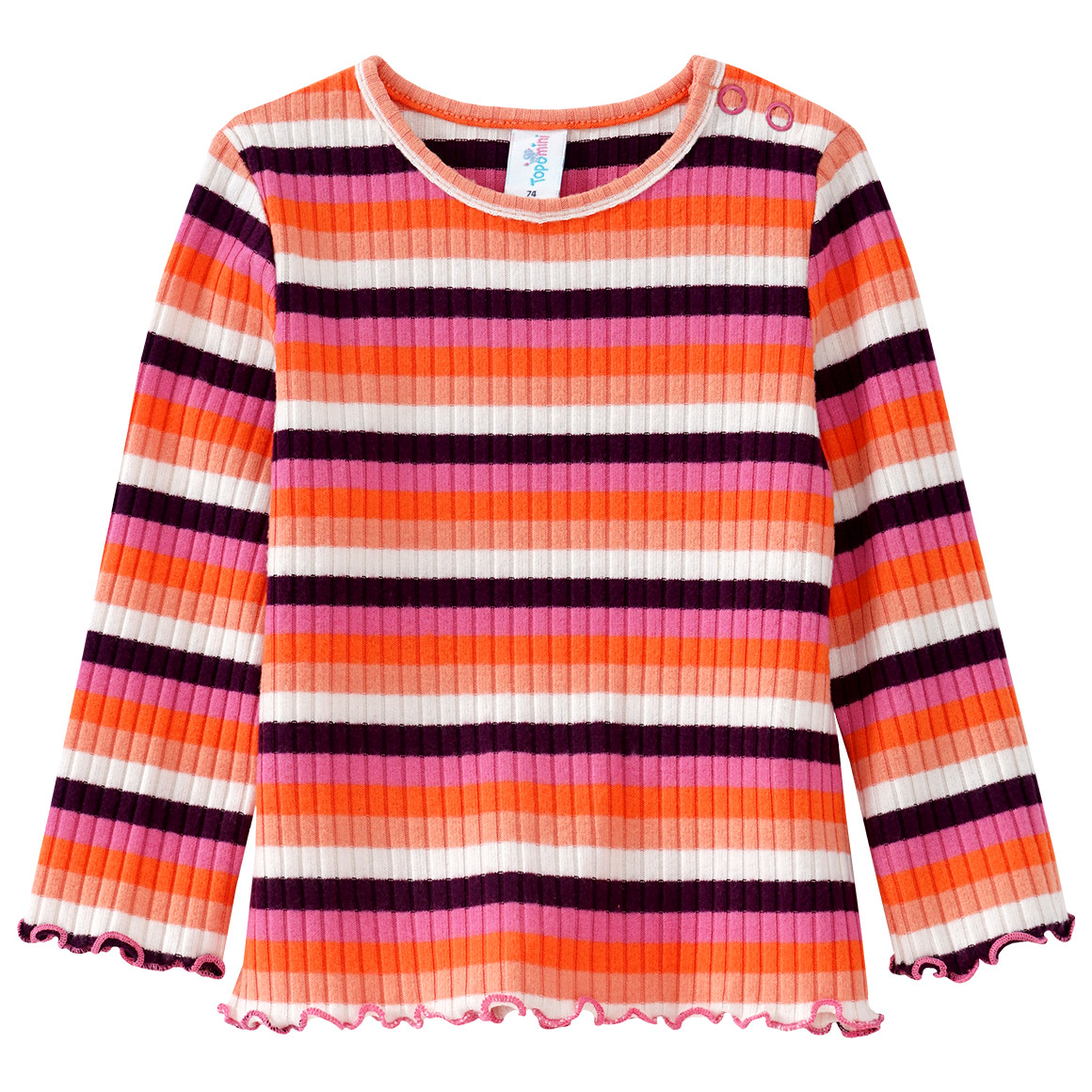 Baby Langarmshirt mit Wellenbündchen