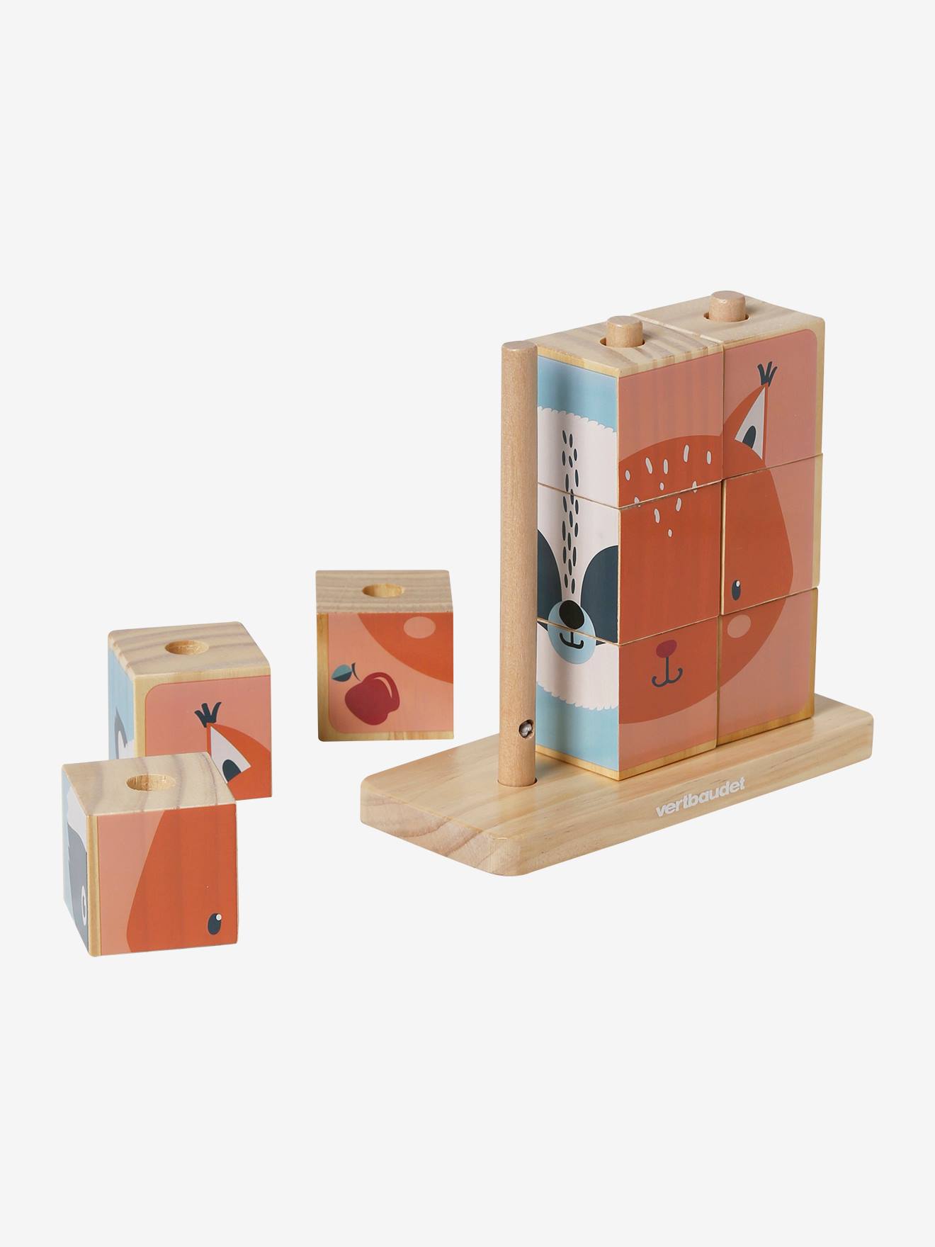 Vertbaudet Stapel-Puzzle aus Holz FSC - natur