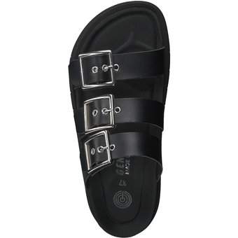 Genuins Cristi Napa Vegan Pantolette in schwarz