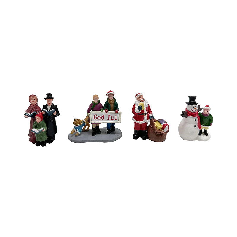Home Julelandsby nisse/snømann og folk