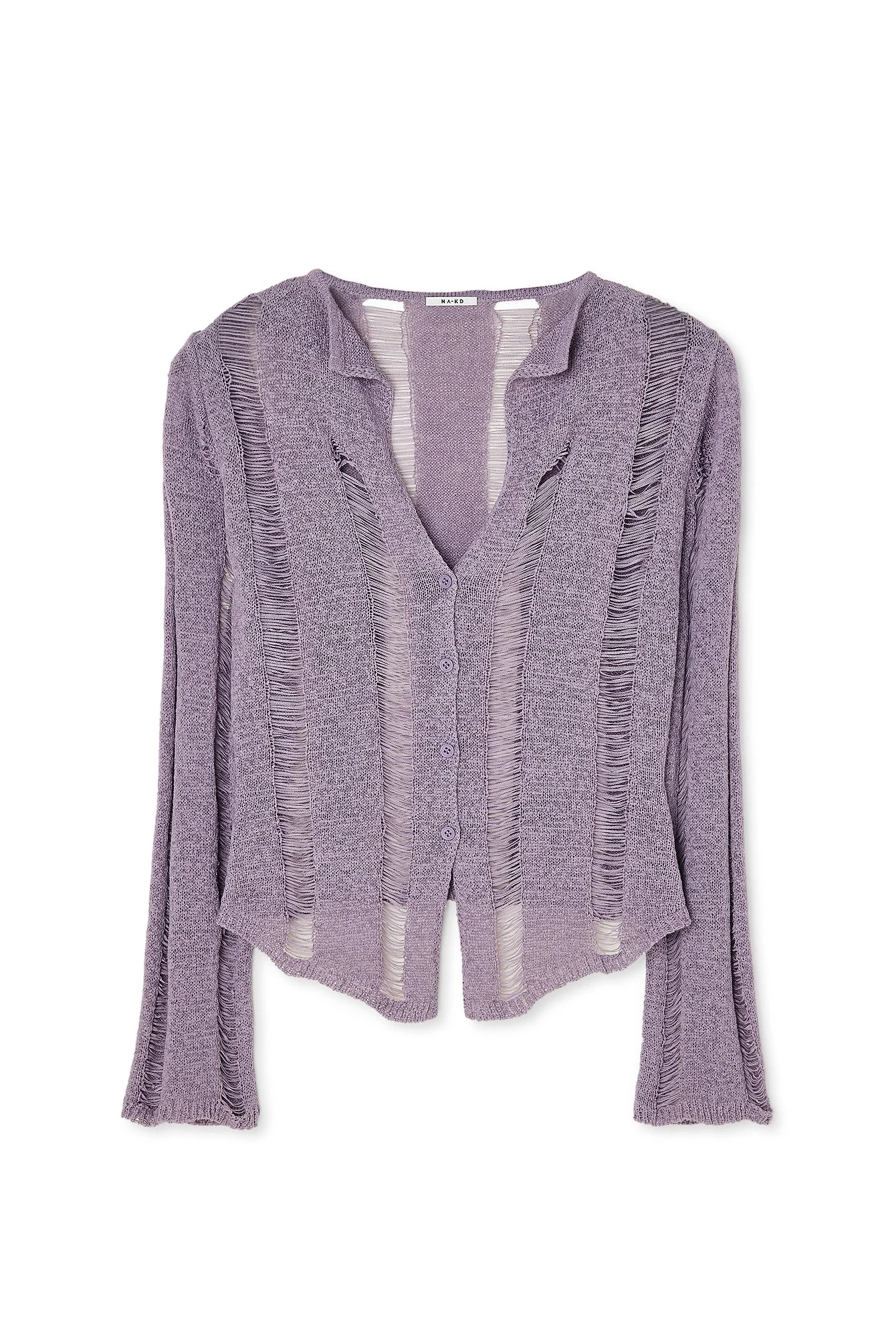 Fein gestrickter Cardigan im Used-Look