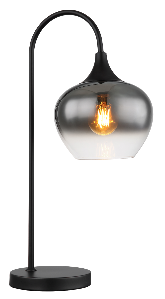 Globo 1-flg Tischleuchte Maxy Rauchglas