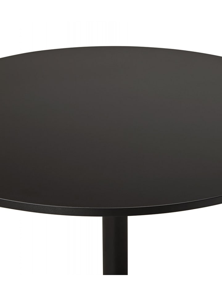 KADIMA DESIGN Runder Esstisch Holz Metall Schwarz | Minimalistisches Design günstig kaufen