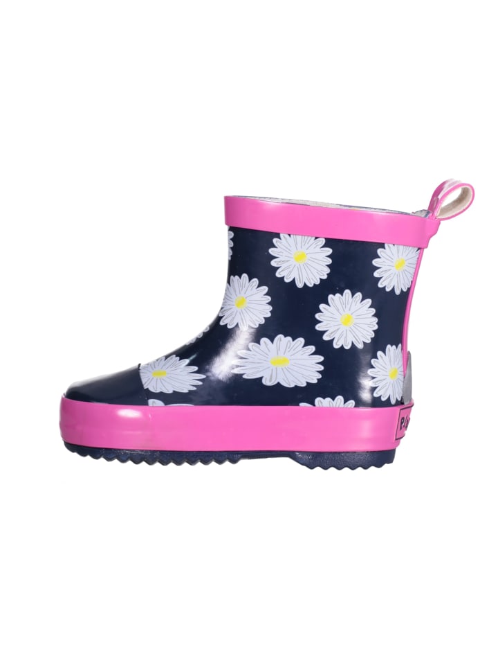Playshoes Gummistiefel Halbschaft Margeriten in Marine/Pink günstig kaufen