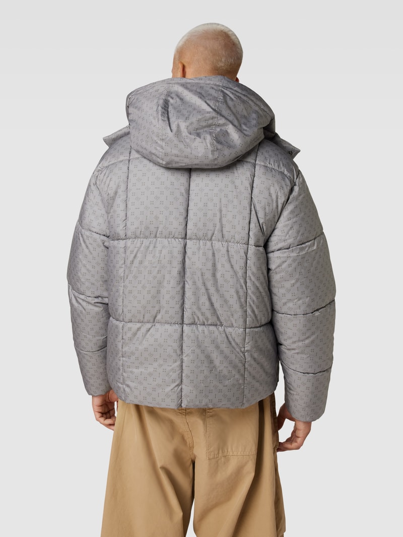 Steppjacke mit Allover-Muster Modell 'GALLAN' in schlamm