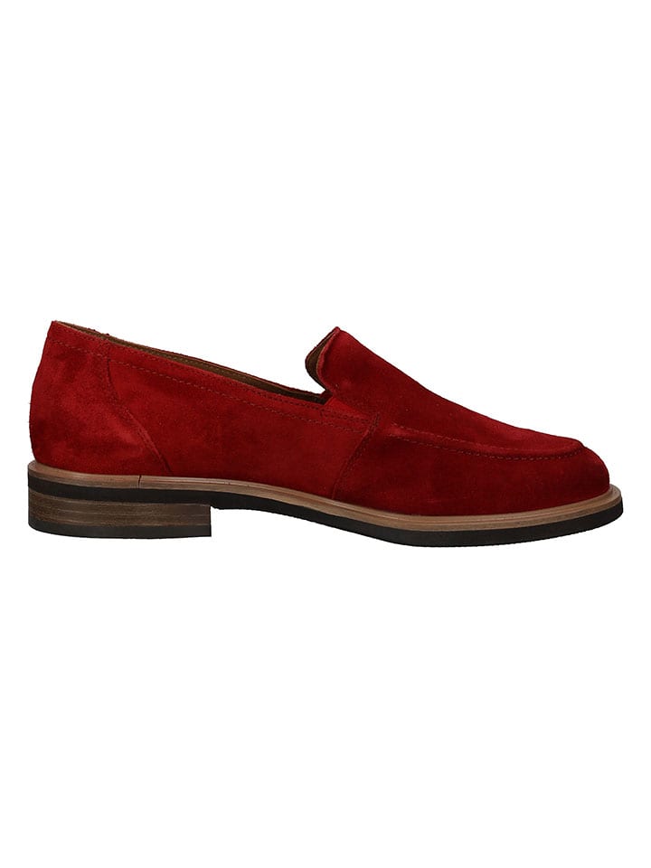 Paul Green Leder-Slipper in Rot günstig kaufen