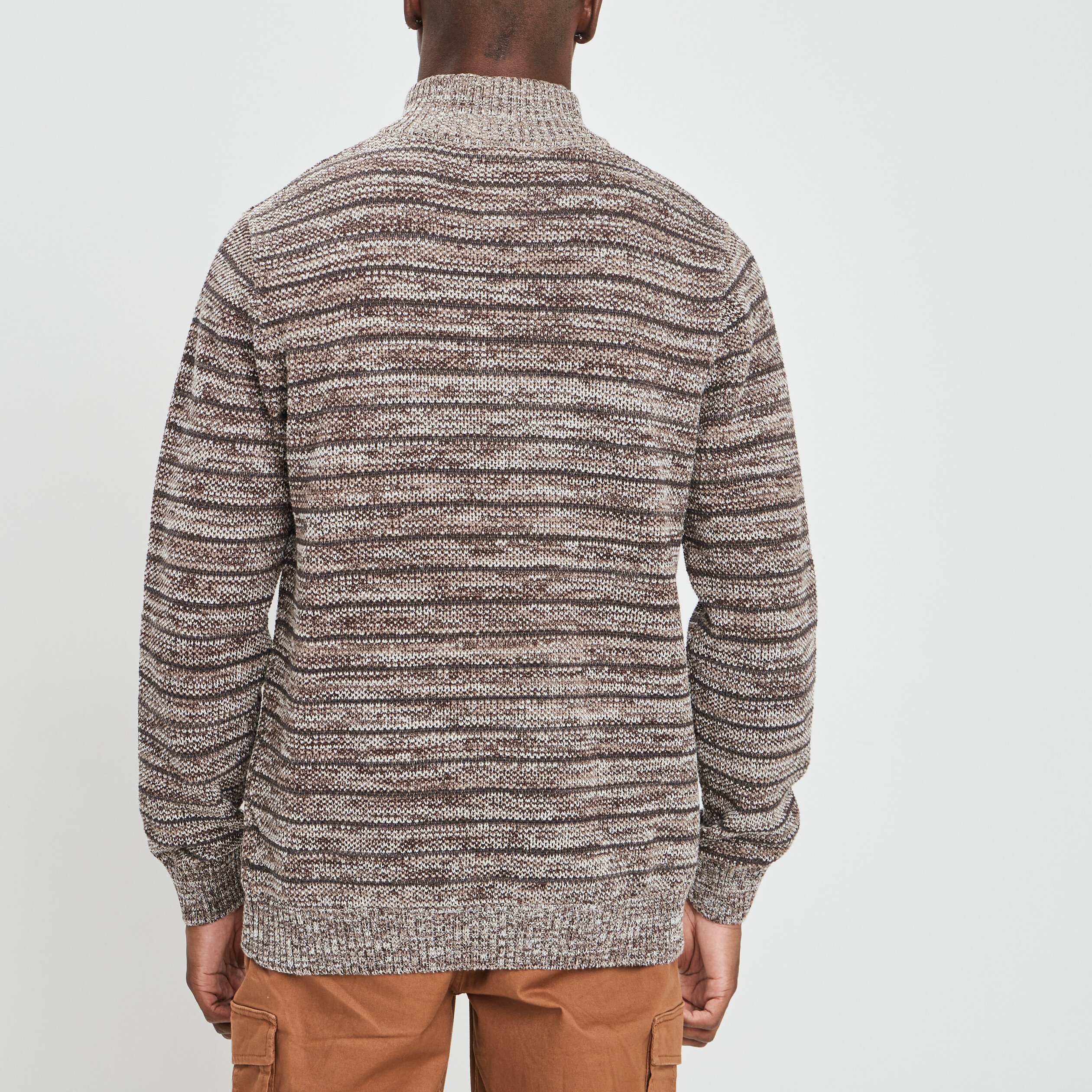 Pull avec col montant camel homme | La Halle
