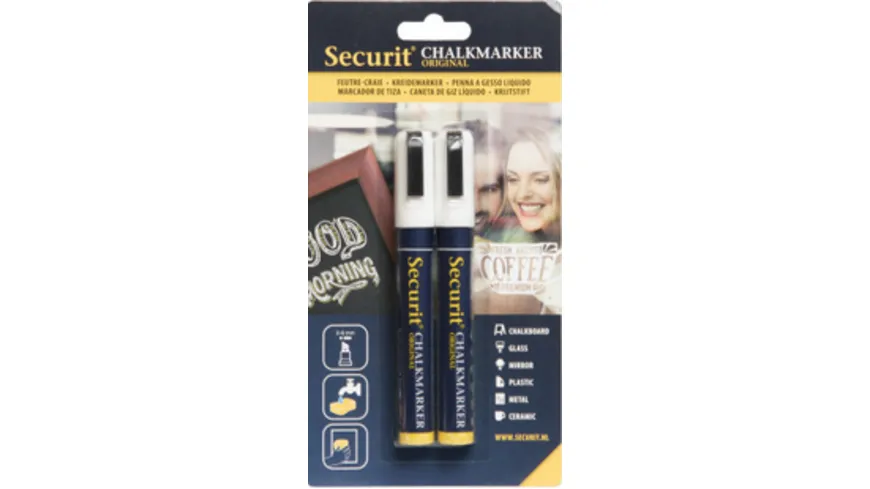 securit Kreidestifte 2er weiss 2-6mm