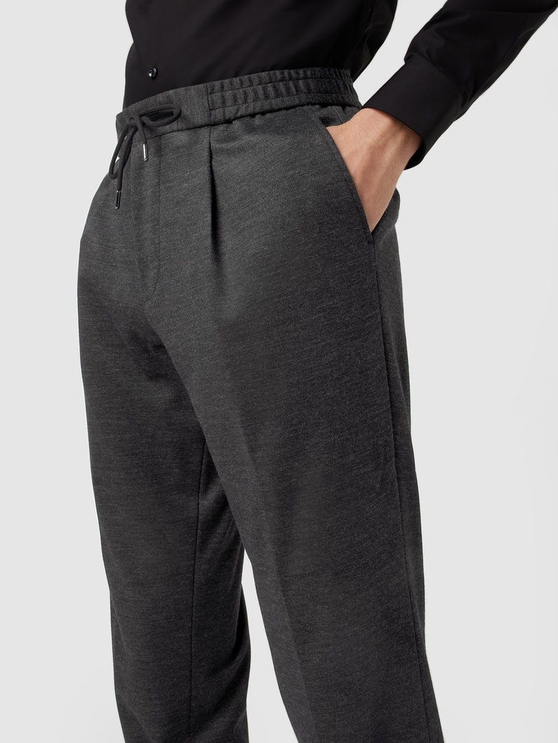 Lounge-Hose mit Schurwoll-Anteil Modell 'Perin' in anthrazit