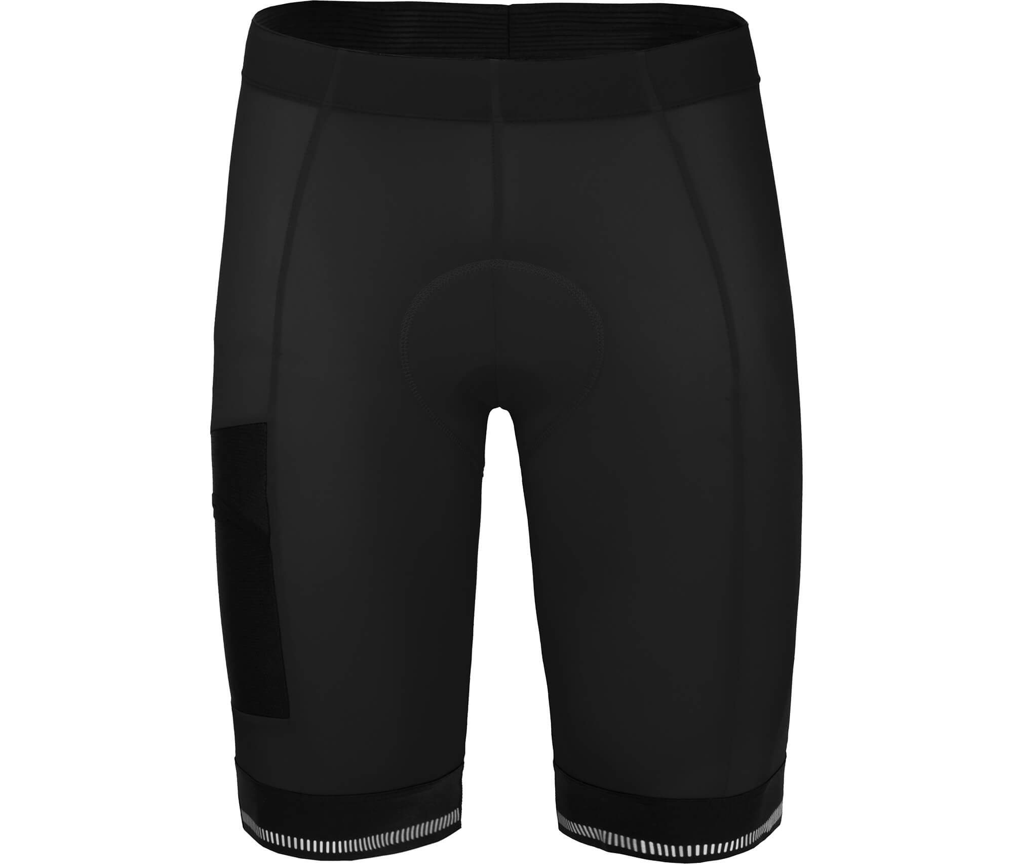 Bergson Fahrradhose KEMI COMFORT Bermuda (mit Sitzpolster) Herren Radshorts, bielastisch, tight, Normalgrößen, schwarz
