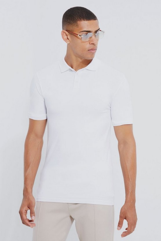 Kurzärmliges Muscle-Fit Man Poloshirt