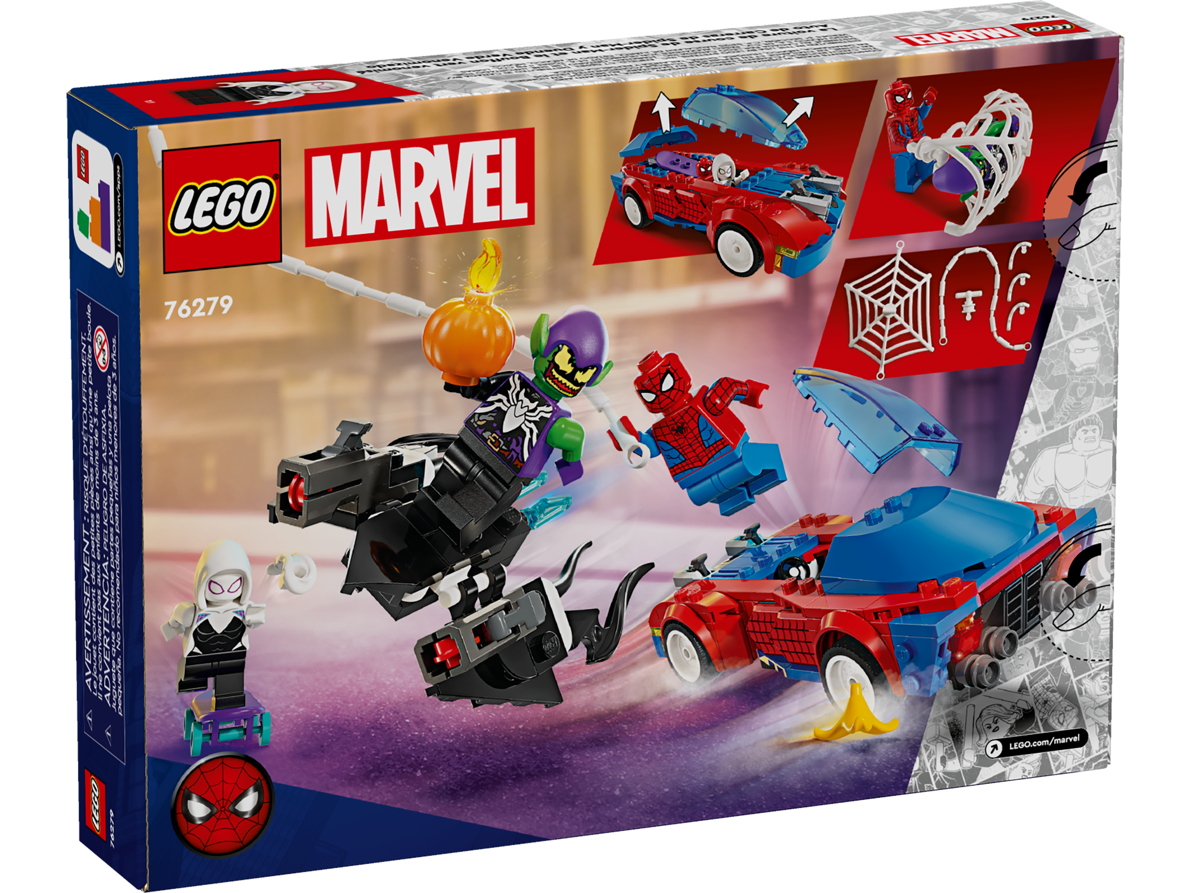Spider-Mans Rennauto & Venom Green Goblin 76279