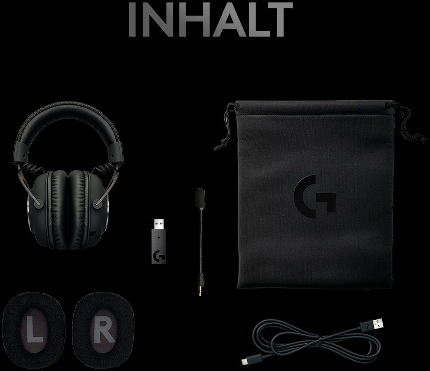Logitech G PRO X Wireless LIGHTSPEED Over-Ear-Kopfhörer (Rauschunterdrückung)