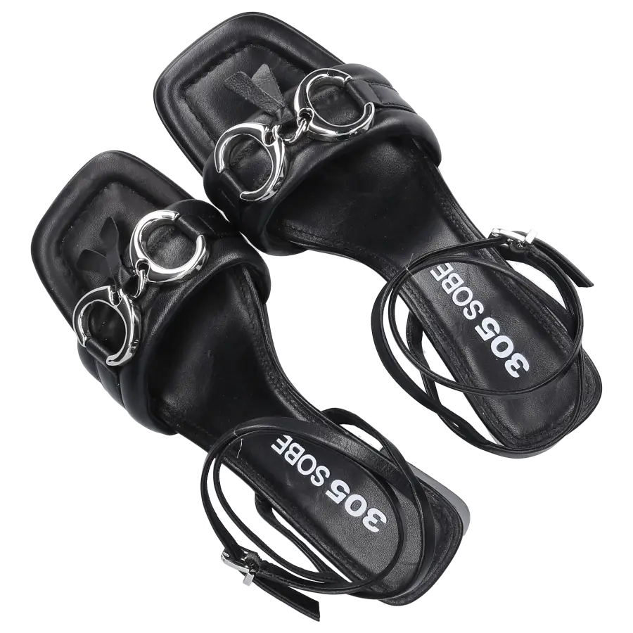 305 SOBE - Sandalen INES Kalbsleder - schwarz