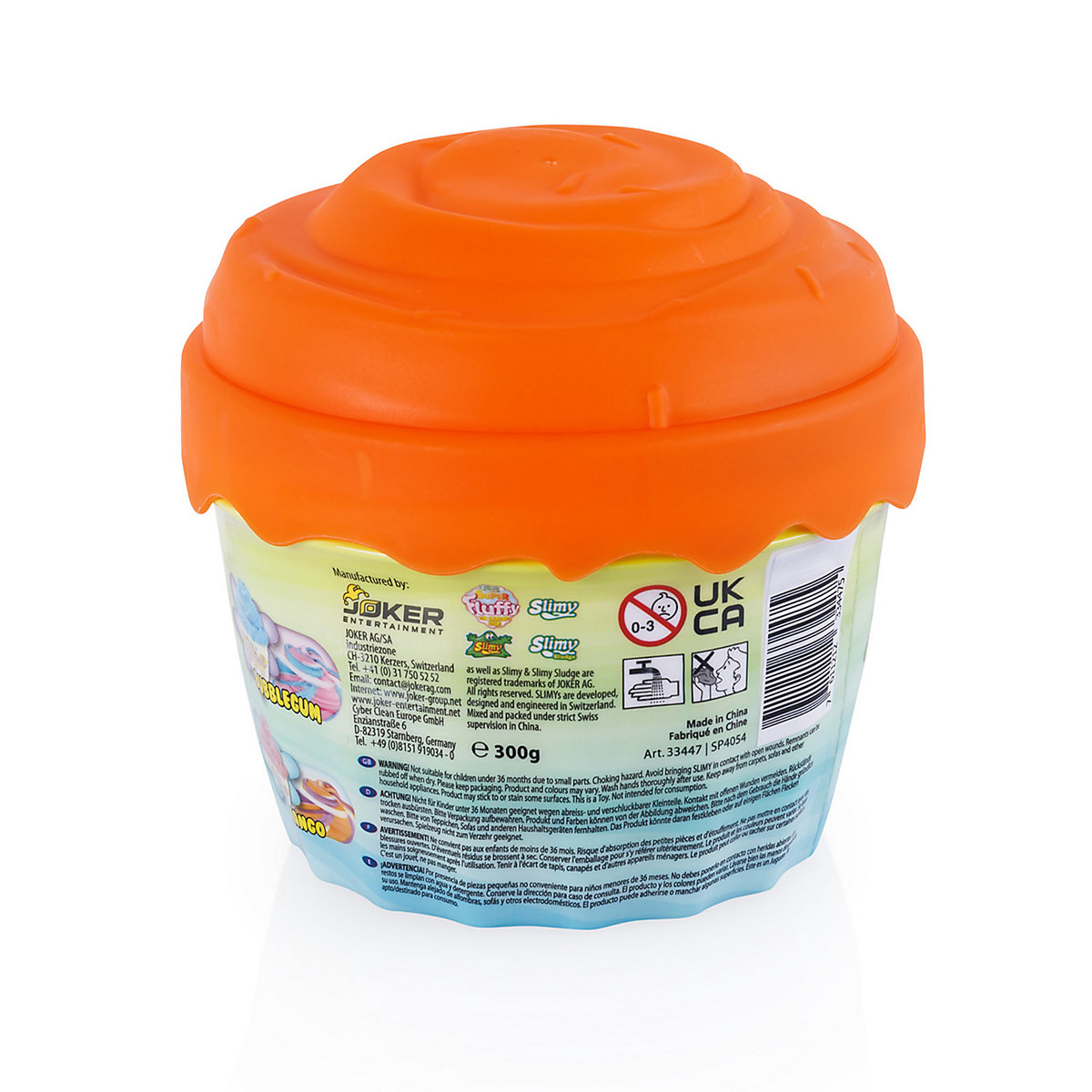 SLIMY® Super Fluffy 300g Spielmasse im Cup Cake-Becher - der flaumigste Original Slimy Slime, lustig duftende Schleim Knete für Kinder