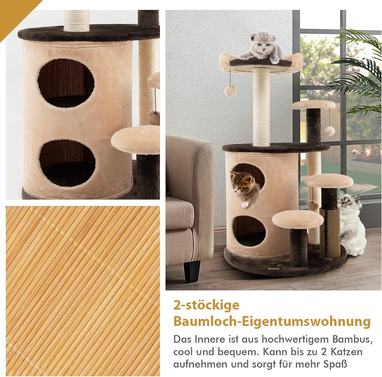 Costway 6-stöckiger Kratzbaum