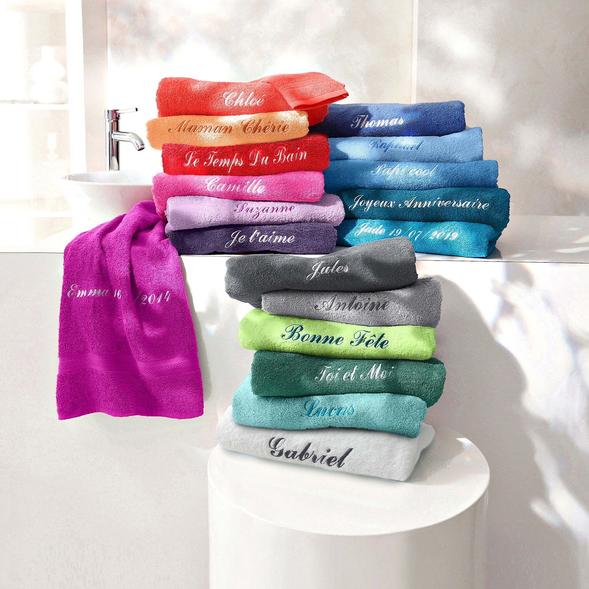 Serviette éponge personnalisable confort moelleux