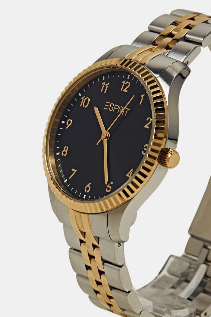 Edelstahluhr mit zweifarbigem Armband