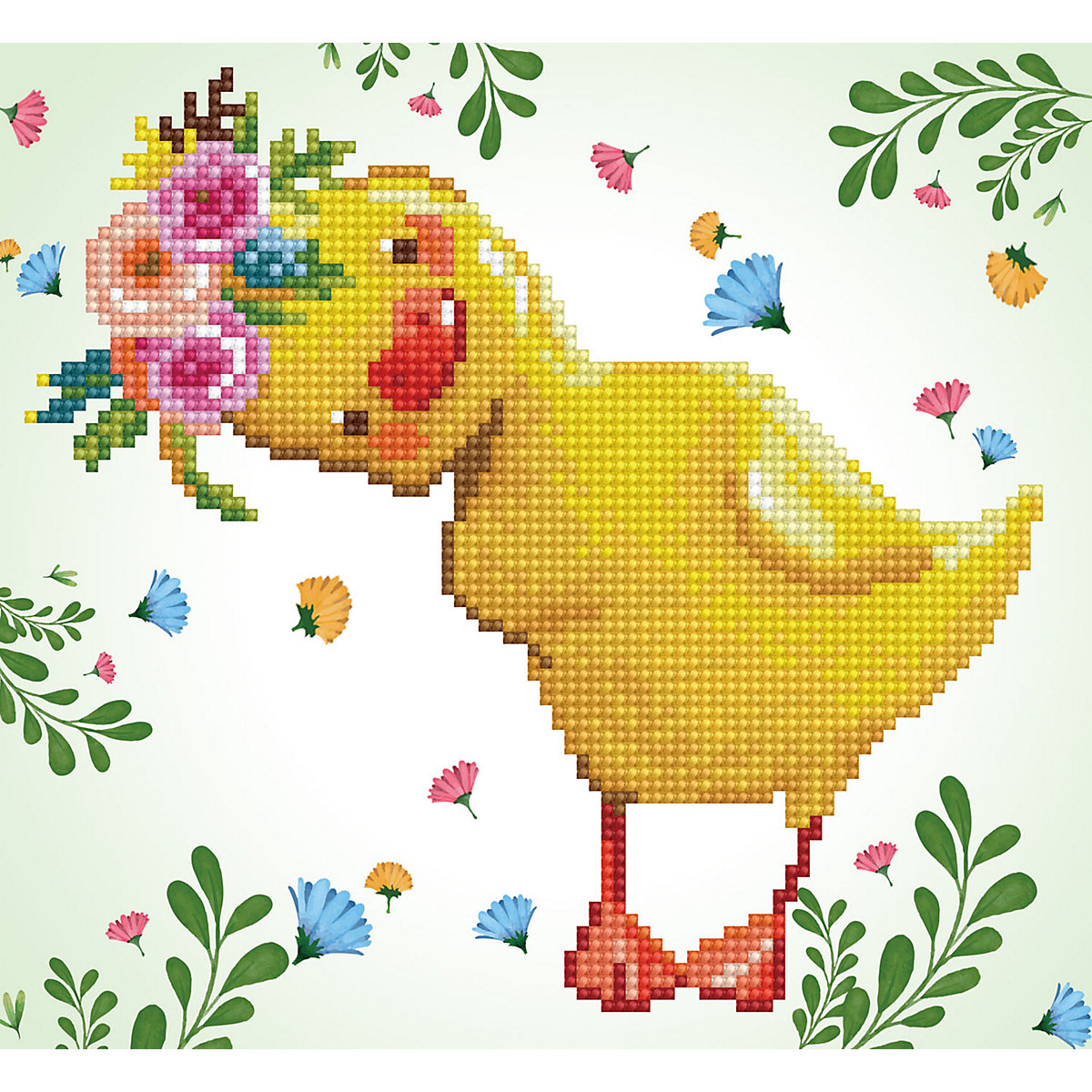 DIAMOND DOTZ® Original Diamond Painting Set Küken "Daisy" 25 x 23 cm ab 6 Jahren (DD3.031)