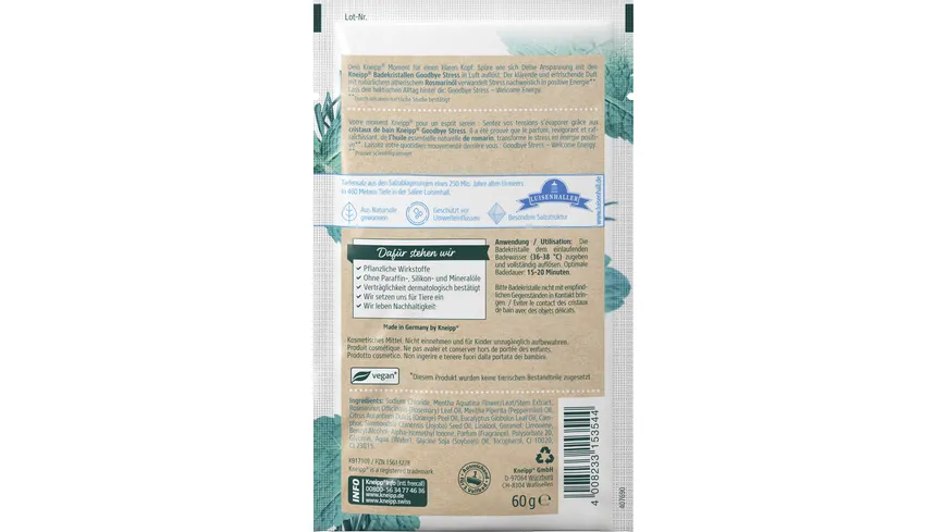 Kneipp Badekristalle Goodbye Stress 60 g