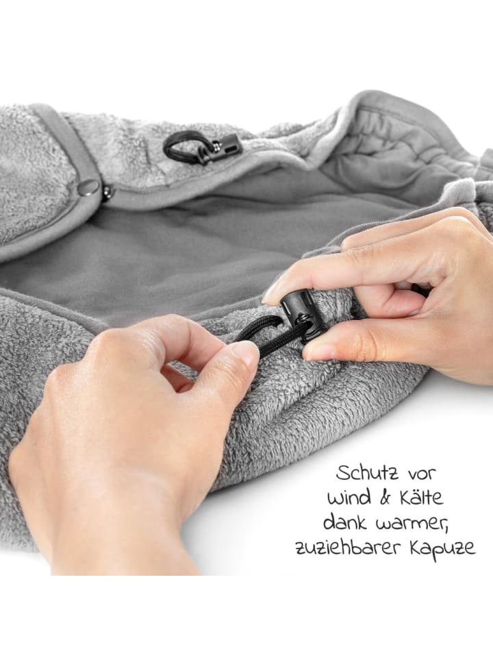 Zamboo Einschlagdecke für Babyschale - leicht gefüttert in grau günstig kaufen onesize