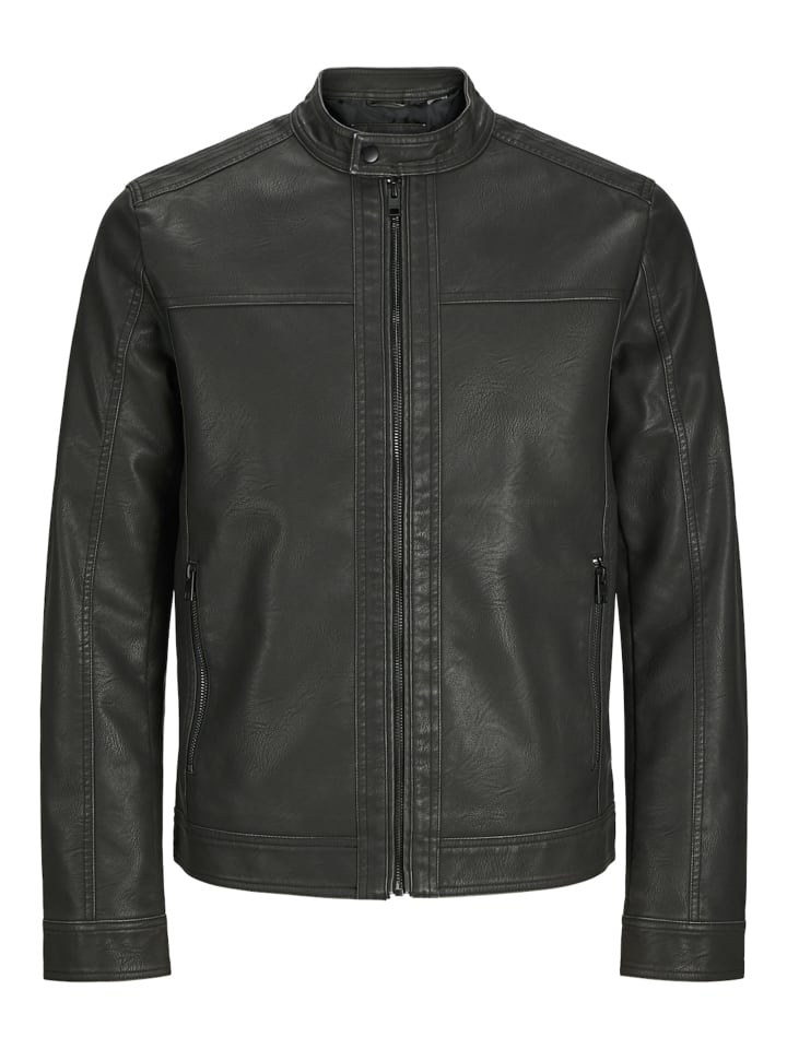 Jack & Jones Bikerjacke 'WARNER' in schwarz günstig kaufen
