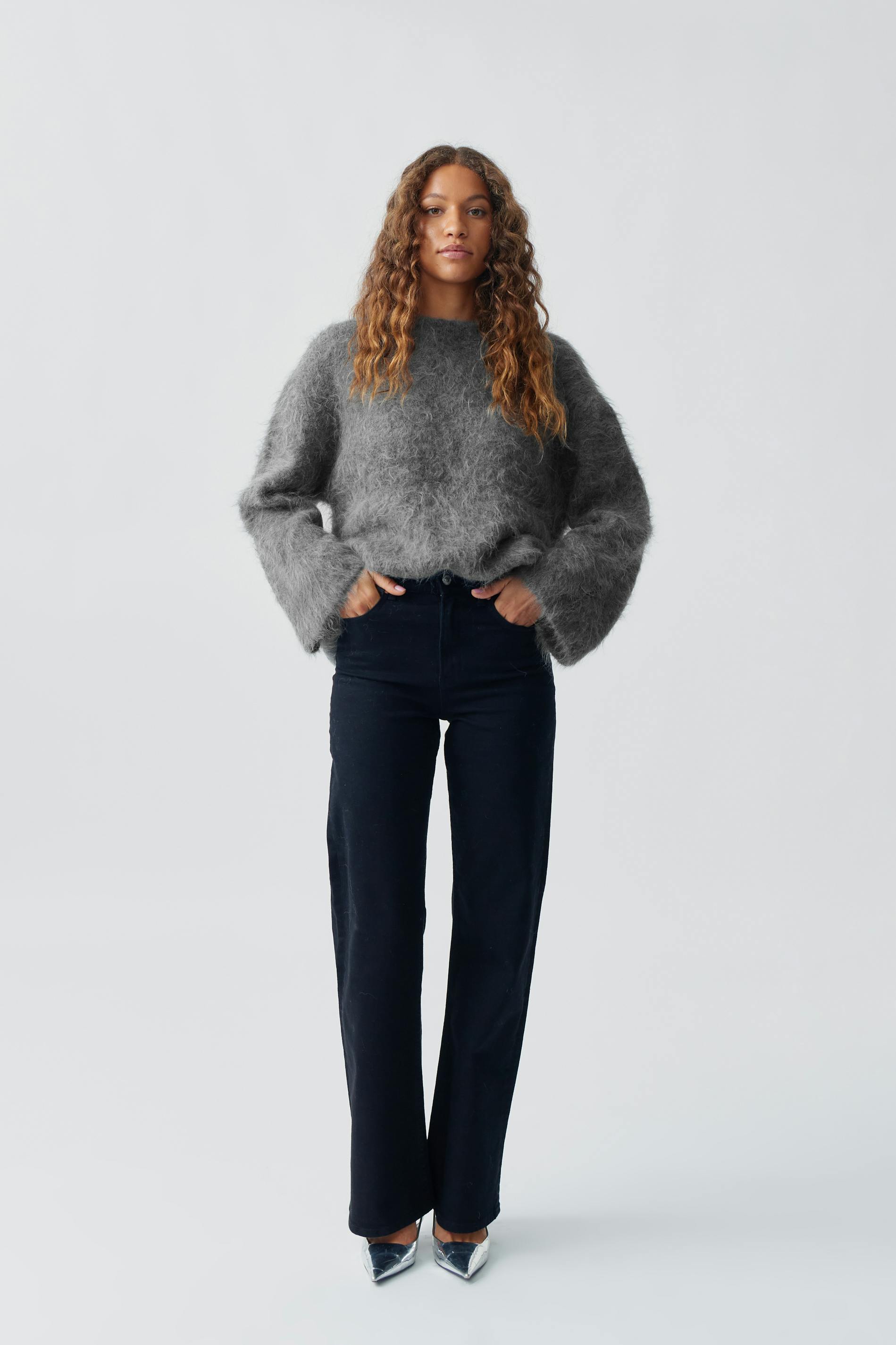 Knitted alpaca blend sweater