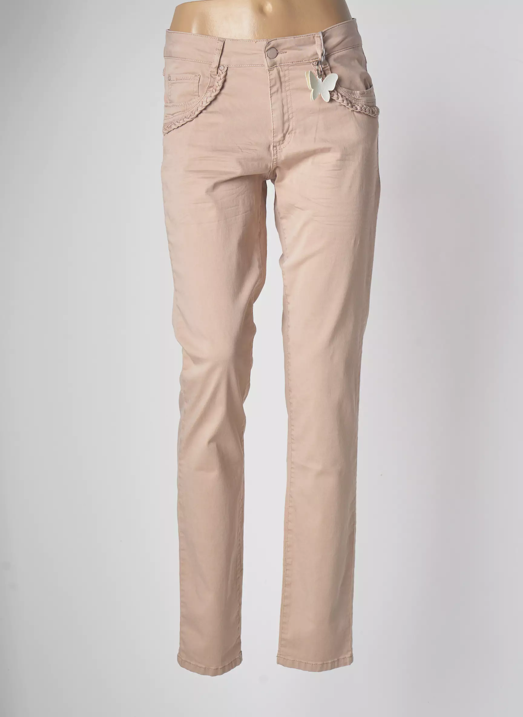 Para Mi Pantalons Droits Femme couleur beige