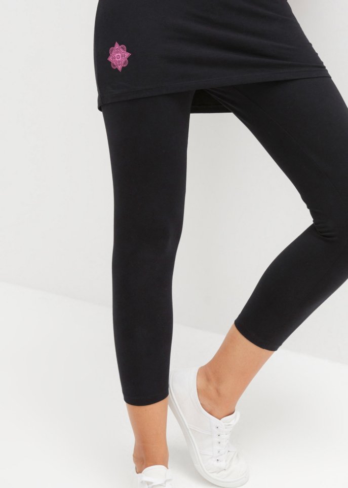 Sport-Leggings mit Rock, 3/4 Länge