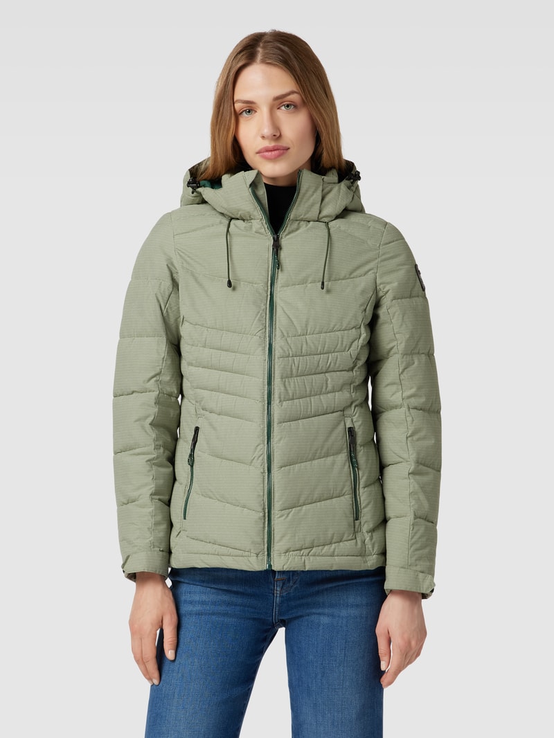 Steppjacke mit Kapuze in lindgrün