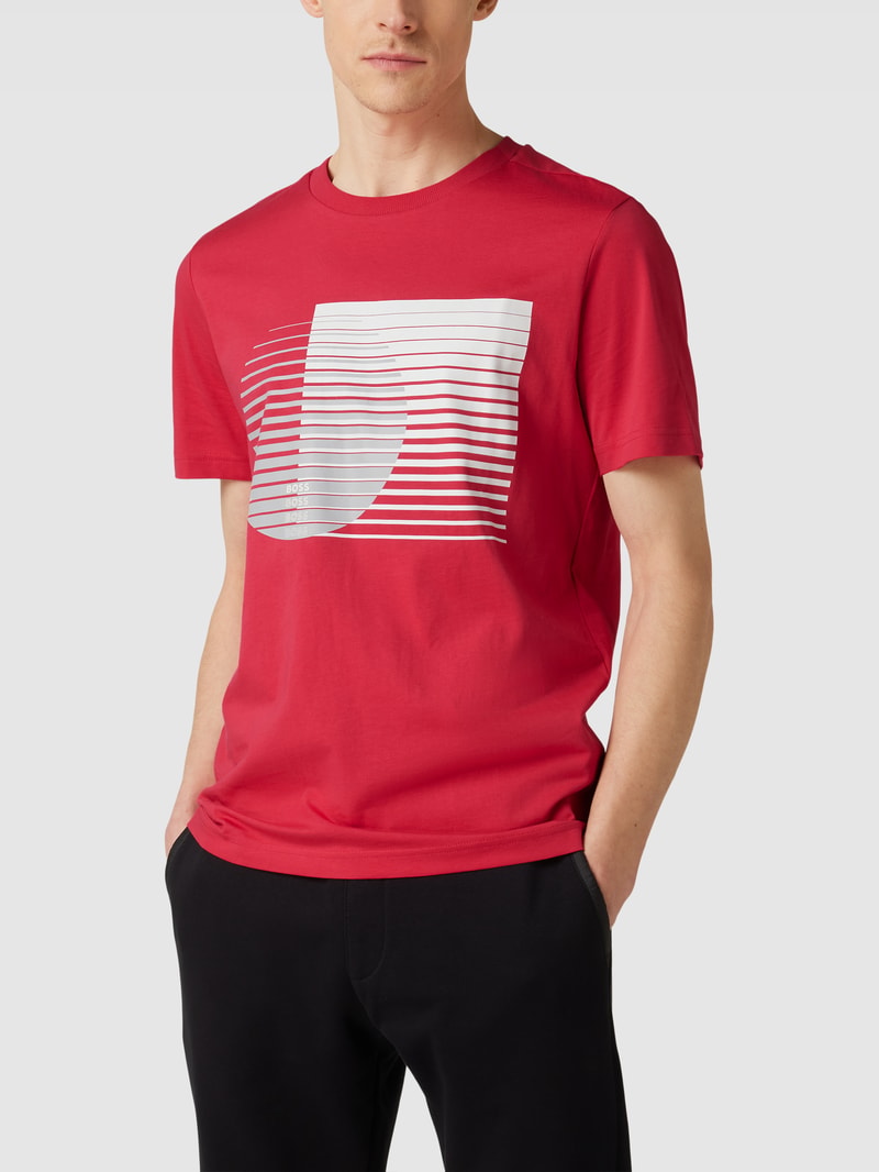 T-Shirt mit Logo-Print in pink