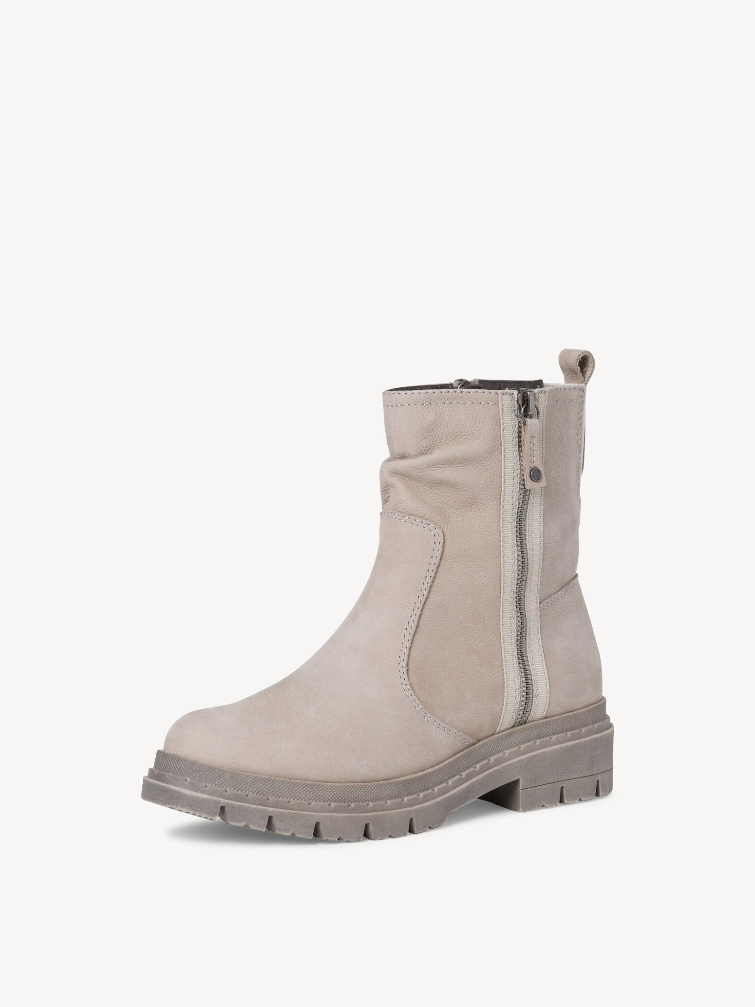 Bottine en cuir - gris