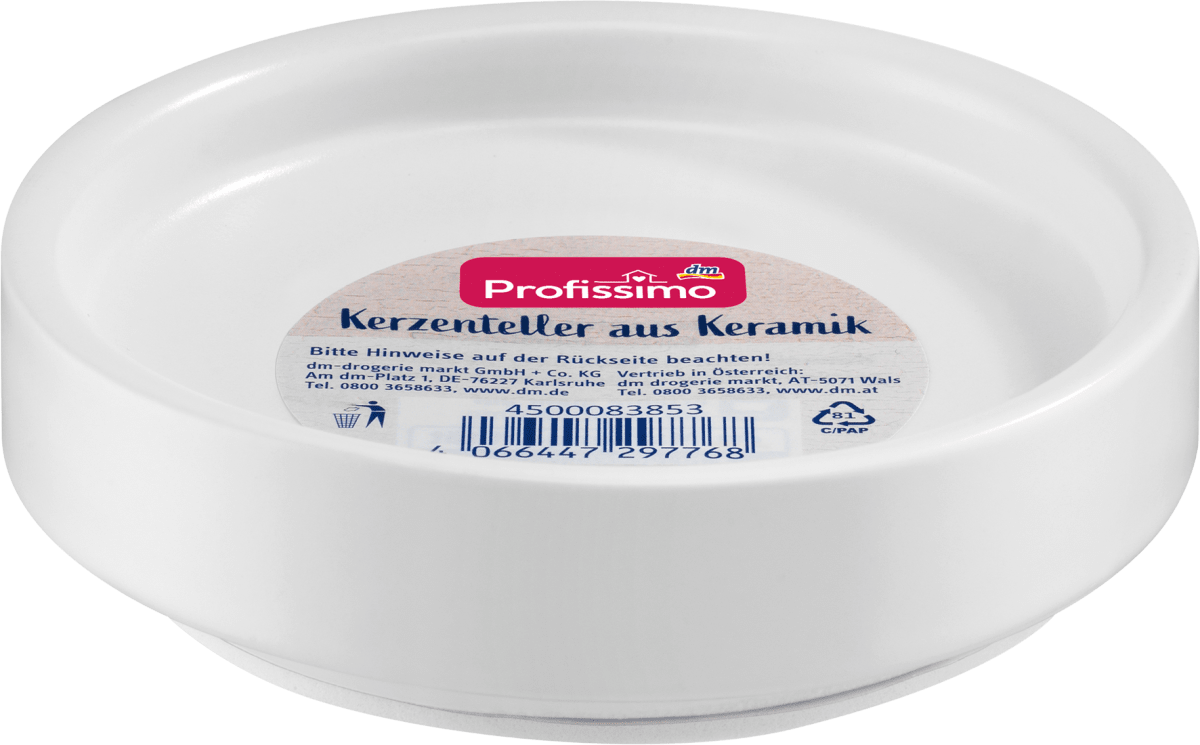 Kerzenteller aus Keramik, 1 St