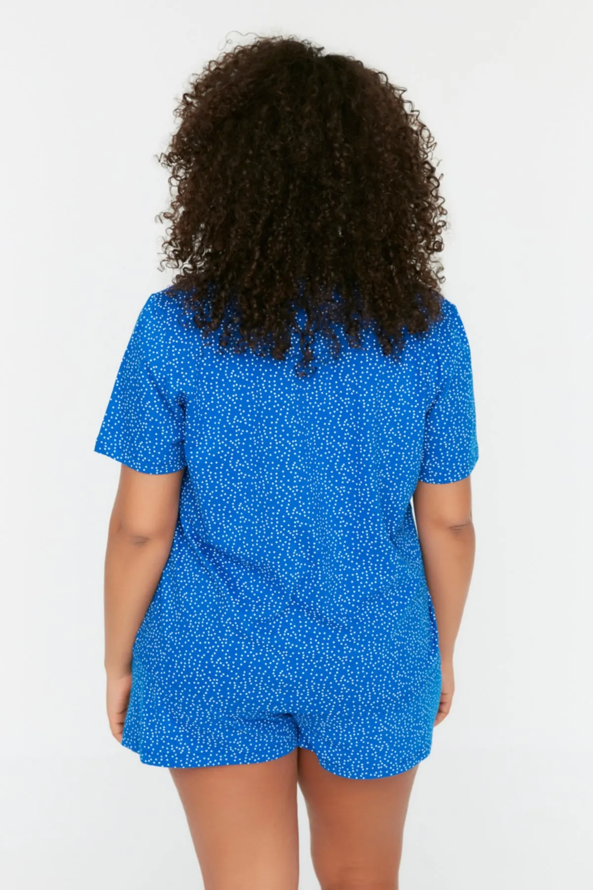 Trendyol Curve  Saks Gestricktes Pyjama-Set TBBSS22PT0707