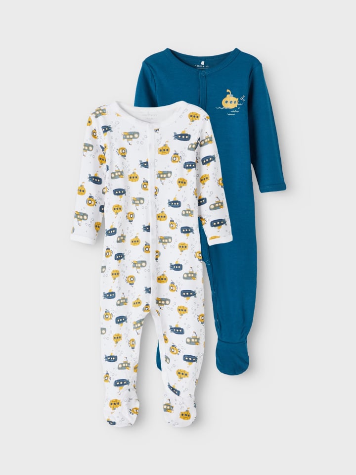 name it Jungen Schlafstrampler 2er Pack Submarine in Blau günstig kaufen