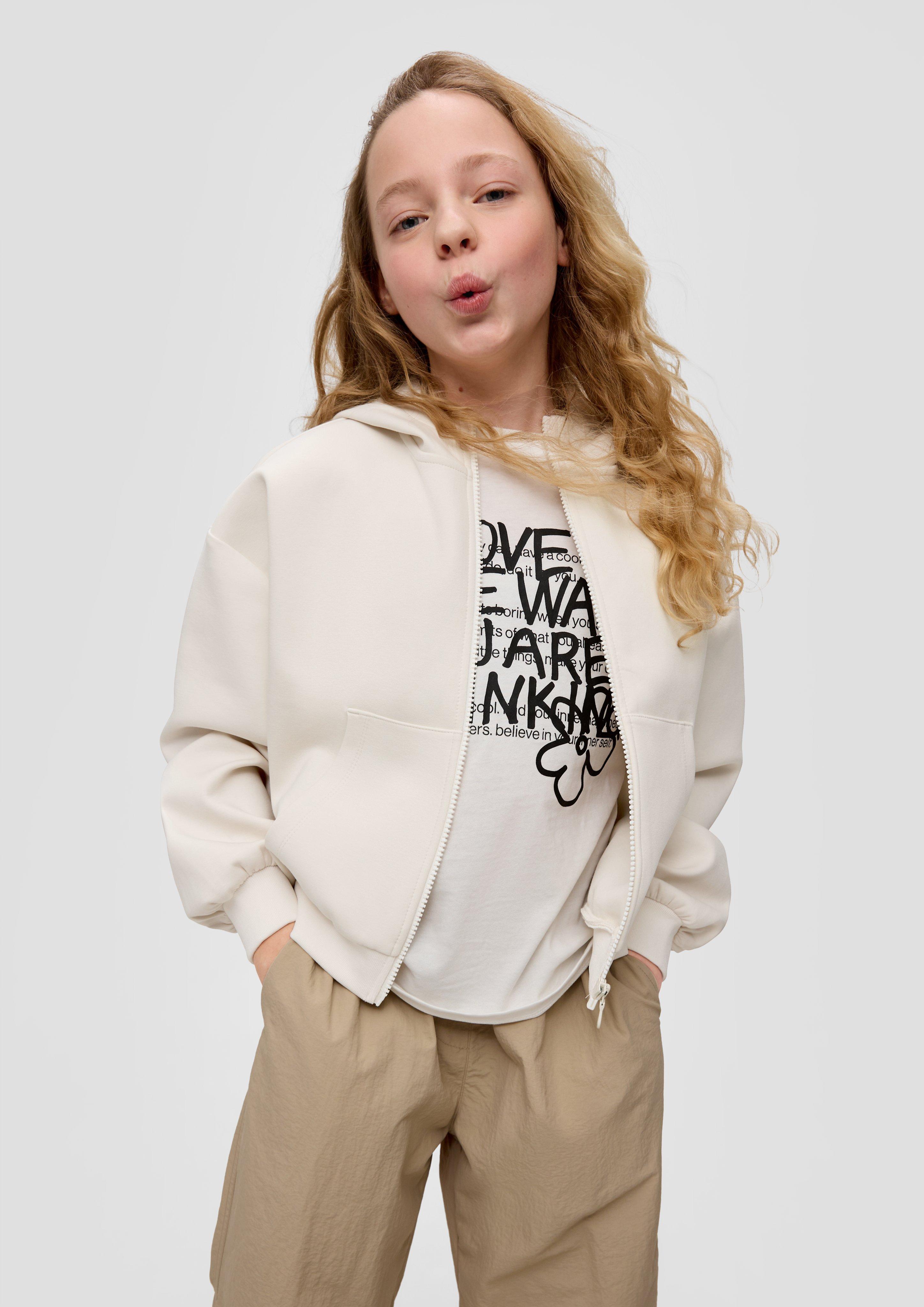 Sweatshirt-Jacke aus Scuba  2140217-0330