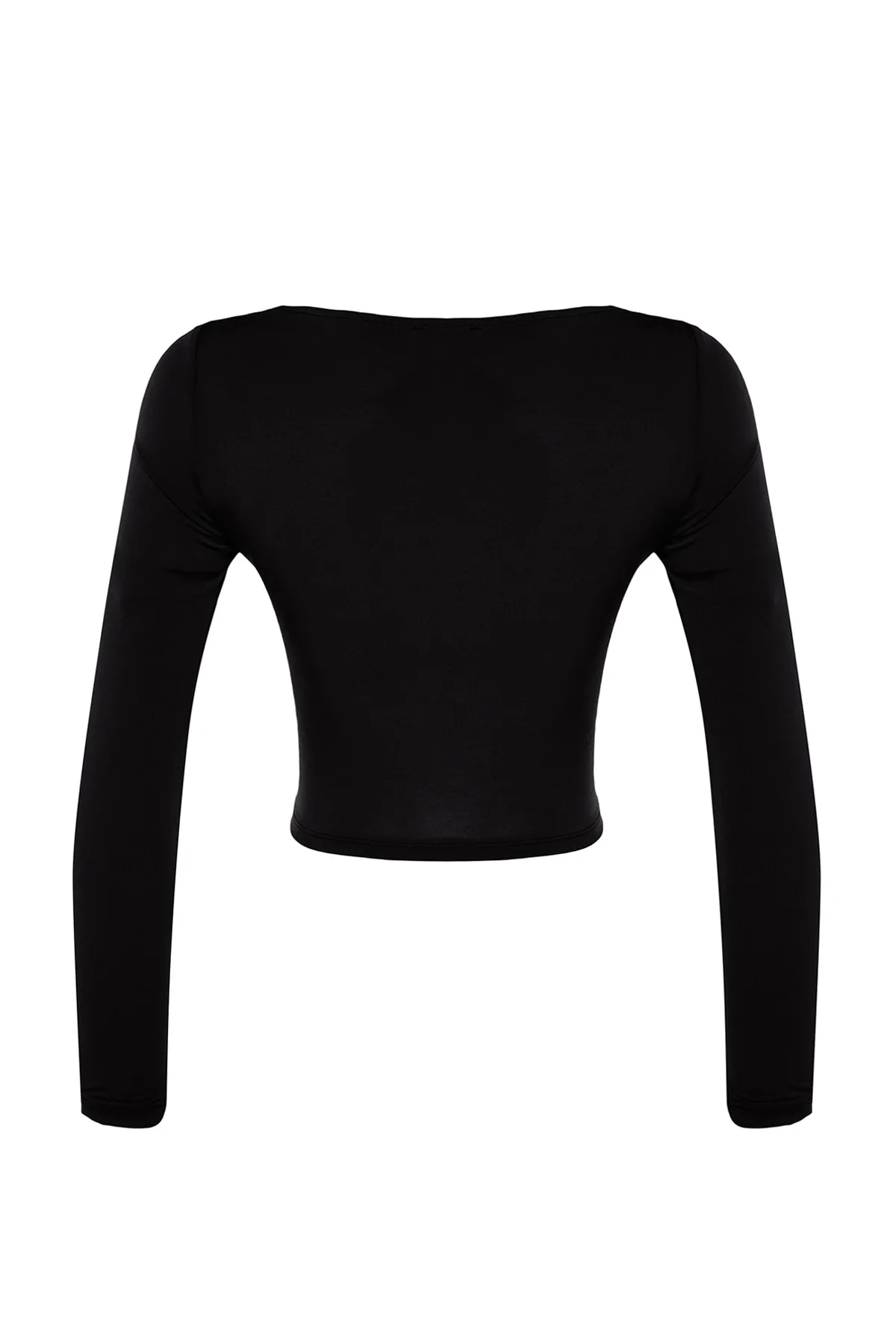 Trendyol Collection  Schwarze Bluse mit Fenster-/Ausschnittdetails TPRAW24BZ00027