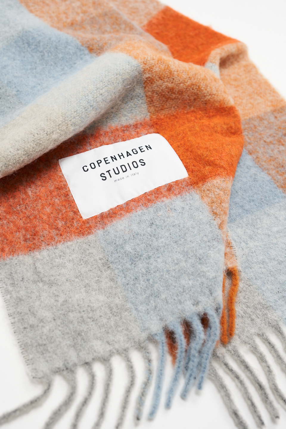 CPH SHAWL 2 wool mix blue/orange