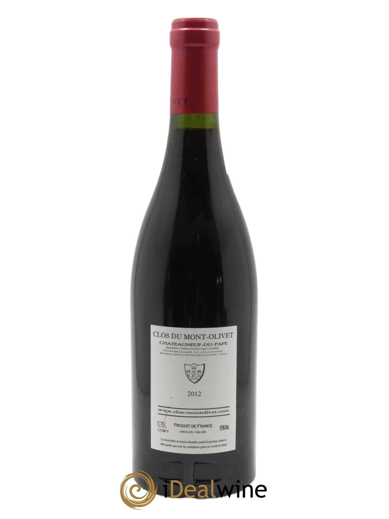 Châteauneuf-du-Pape Clos du Mont-Olivet  2012 - Lot de 1 Bouteille