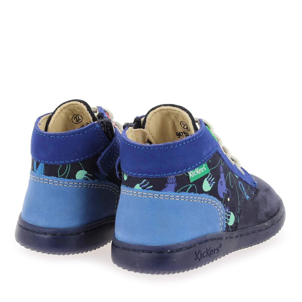 Kickers  KICKBONZIP AQUATIC - Marine Bleu Roi