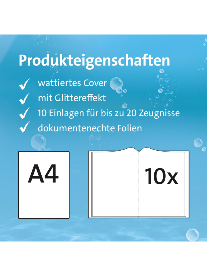 ROTH Zeugnismappe Meerjungfrau mit Glitzereffekt in Bunt günstig kaufen onesize