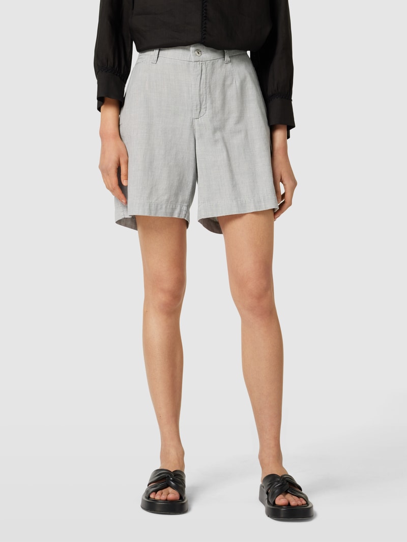 Wide Leg Bermudas aus Baumwolle in hellgrau